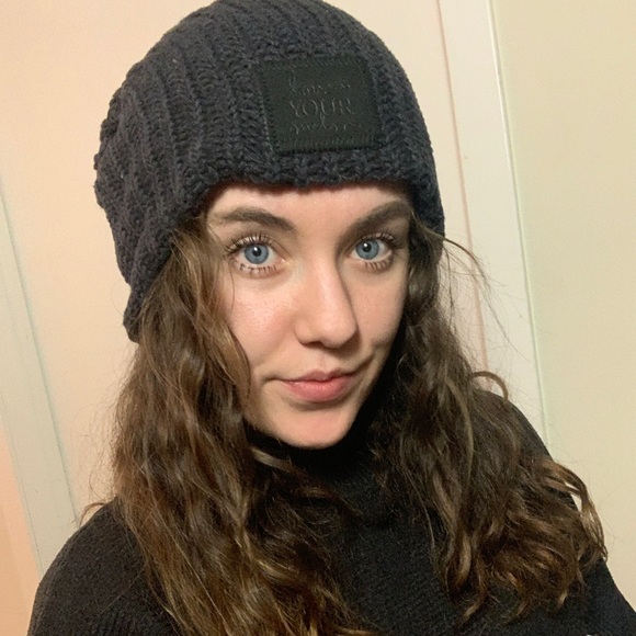 love your melon black beanie